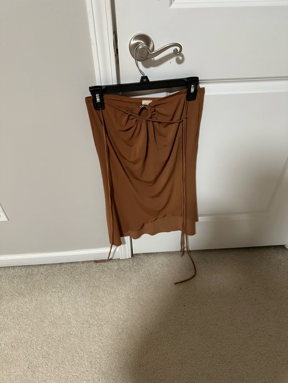Lani Brown/Tan Scoop Swim Top